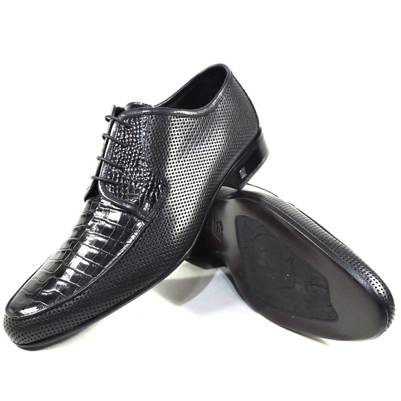 GOODMAN ?? MEN\'S BLACK LEATHER COMFORT SUMMER OXFORD SHOES main image 3